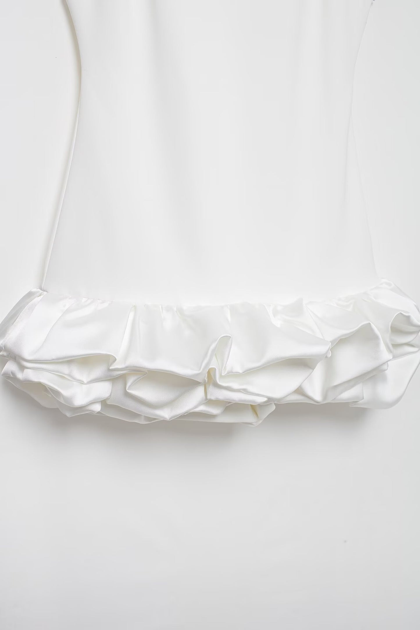 Women Solid Color Frilled Sleeveless Dress