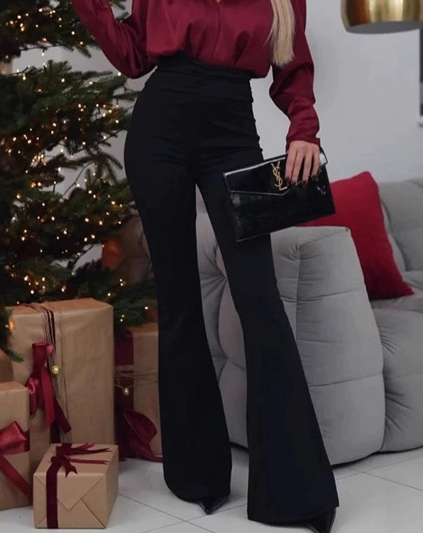 Belly Shaping Slimming High Waist Flared Pants