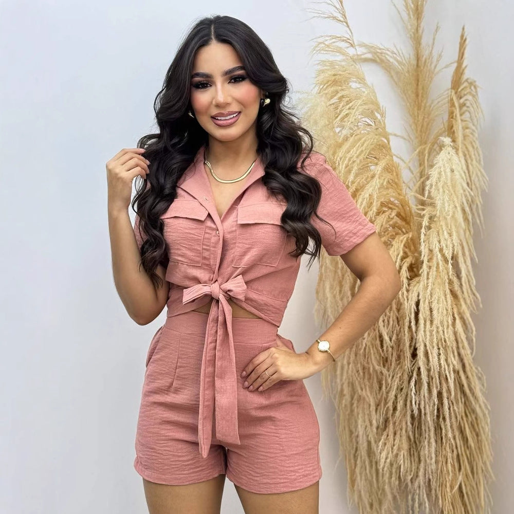 Summer Two Piece Set Short Sleeve