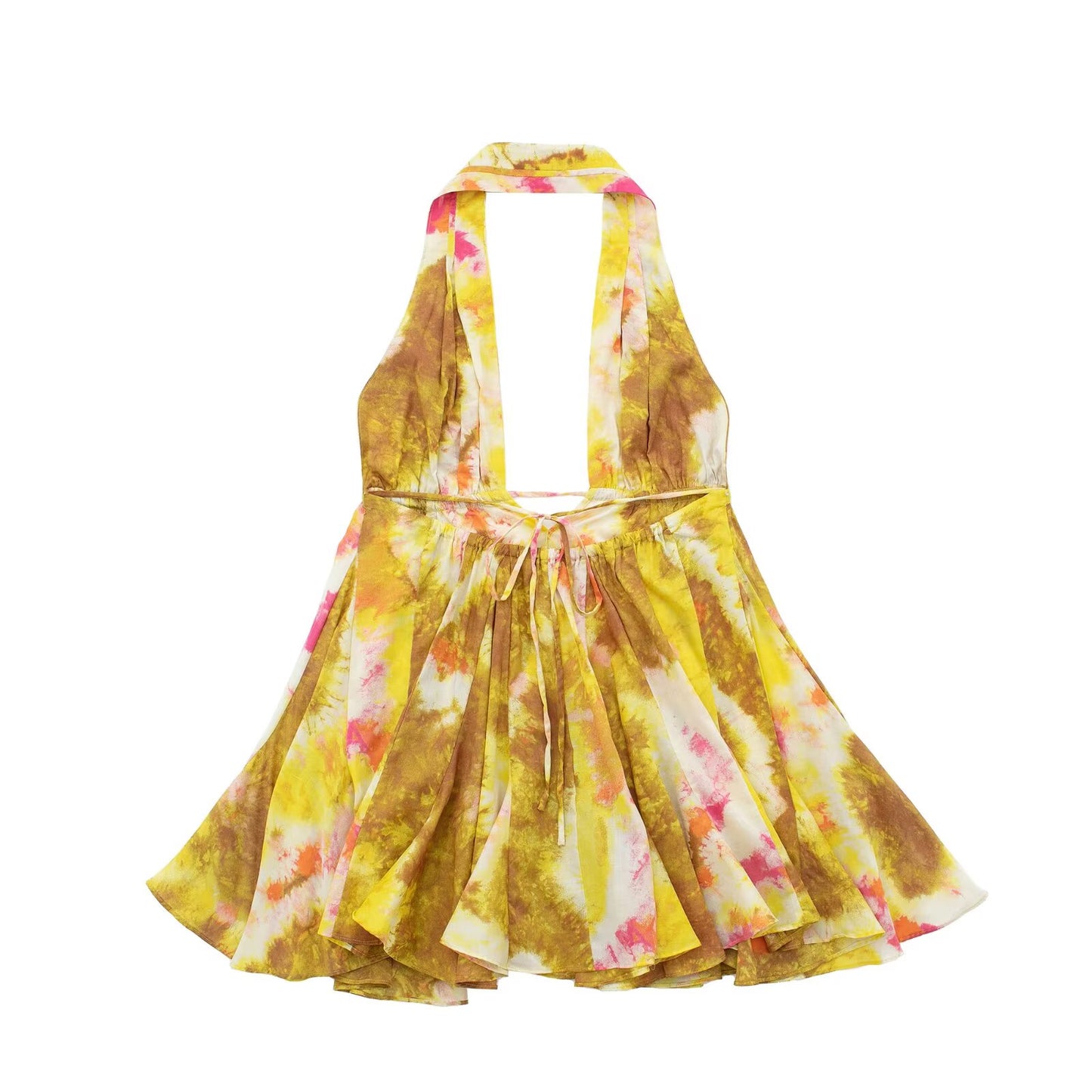 Exposed Back Short Mini Dress