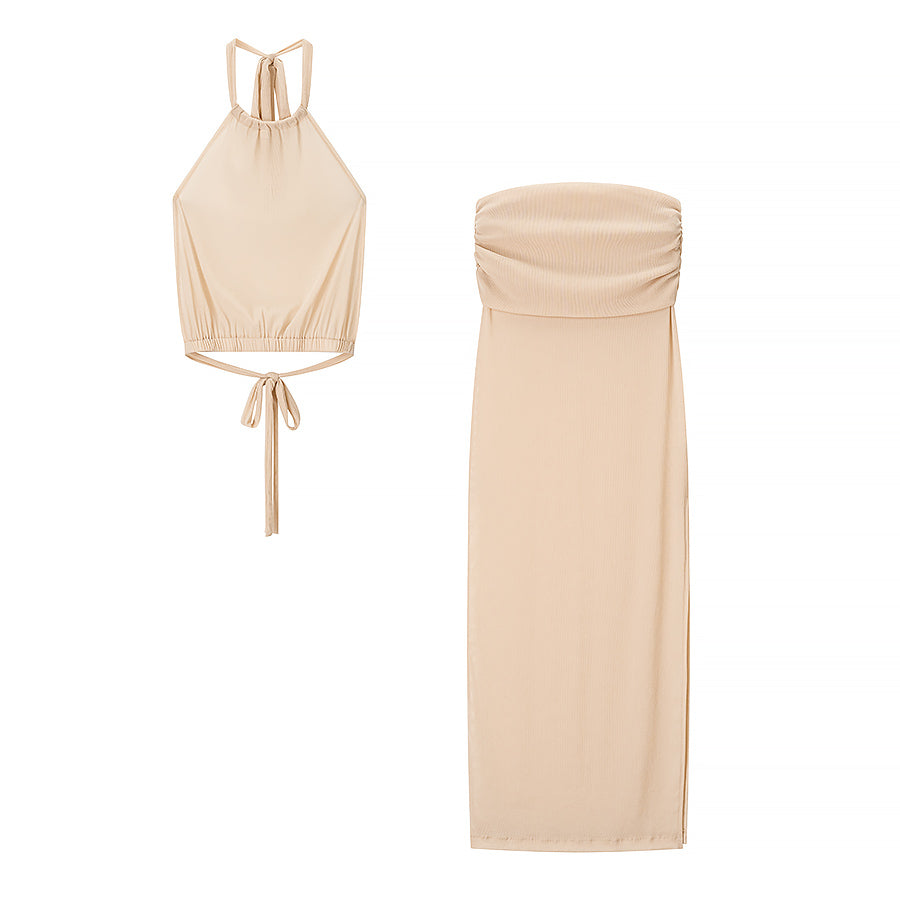 Beige suit