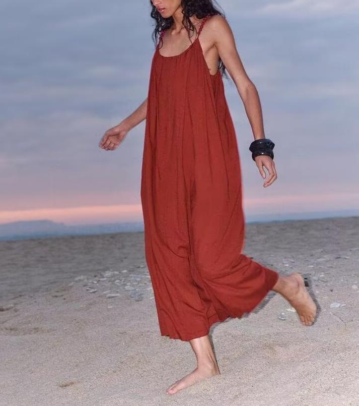 Red dress.