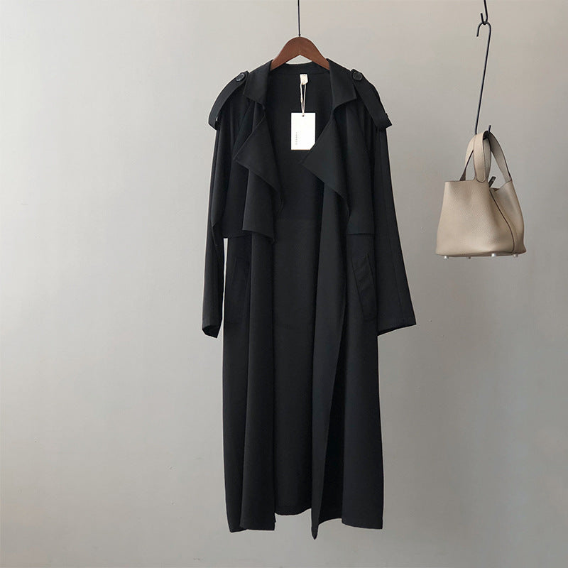 Elegant Long British Baggy Trench Coat