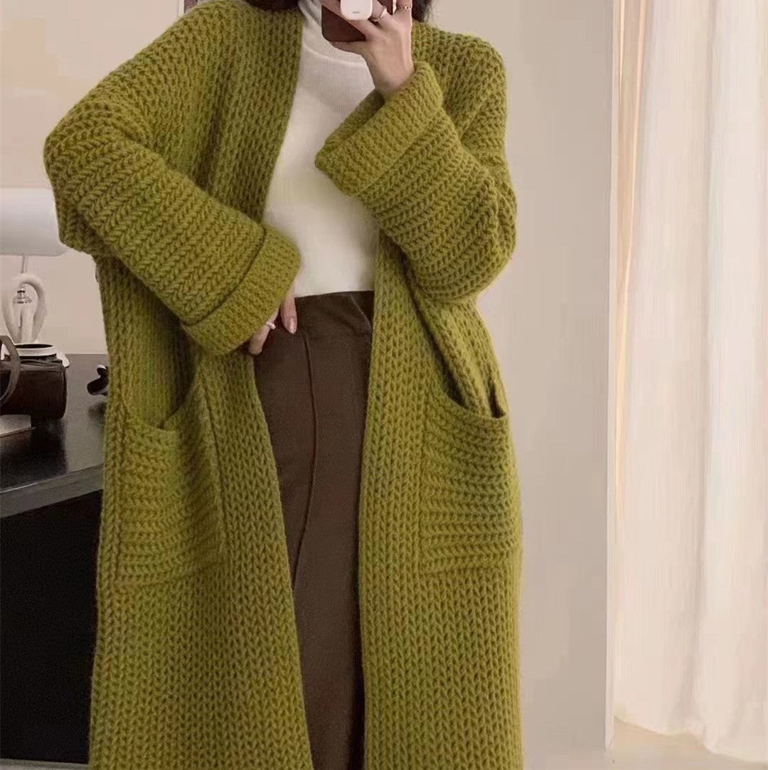 "Soft Knitted Cardigan with Hollow Twist