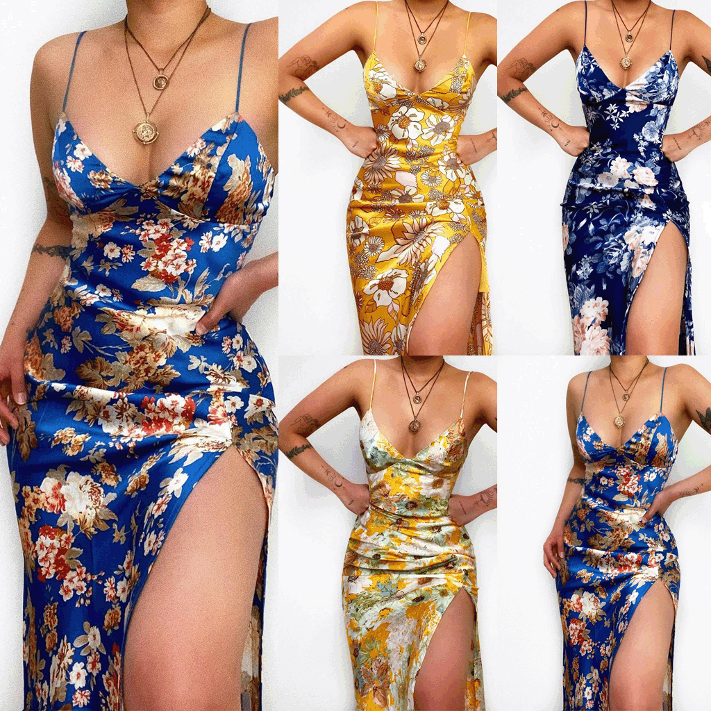 Floral Print Sexy Slim Strap Dress