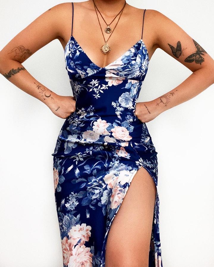 Floral Print Sexy Slim Strap Dress
