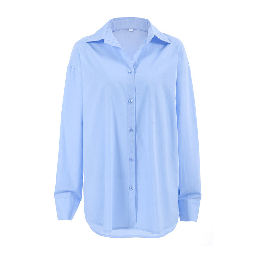 Women Loose Casual Cotton Shirt - Lazy Style Top