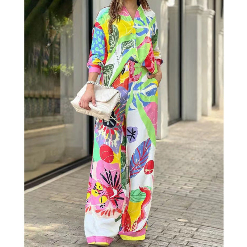 Bright Printing Shirt Outfit