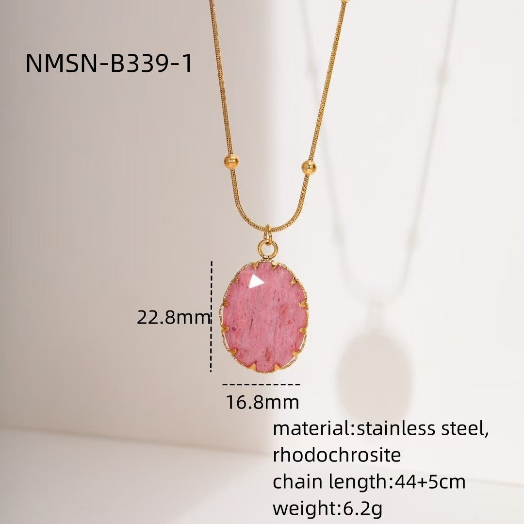 Luxury Stainless Steel Women 18K Gold Titanium Steel Necklace