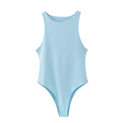 Slim Fit Sleeveless Leotard Jumpsuit