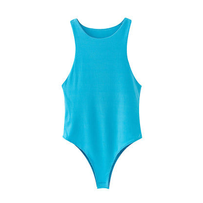 Slim Fit Sleeveless Leotard Jumpsuit