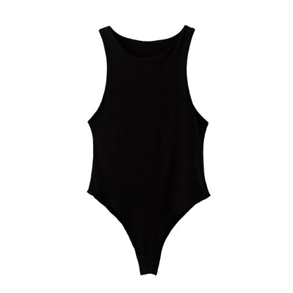Slim Fit Sleeveless Leotard Jumpsuit