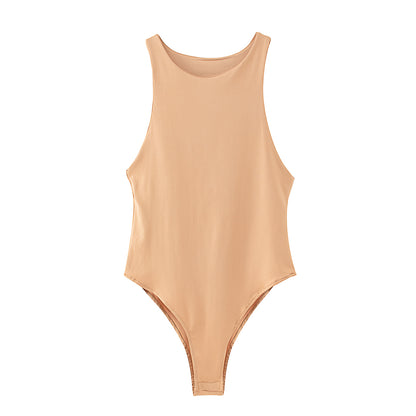 Slim Fit Sleeveless Leotard Jumpsuit