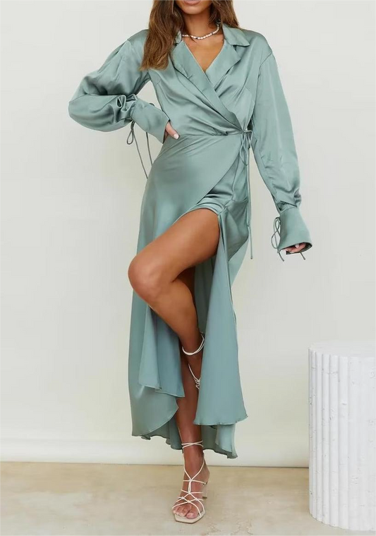 Lace up Stomach Blanket  Midi Dress