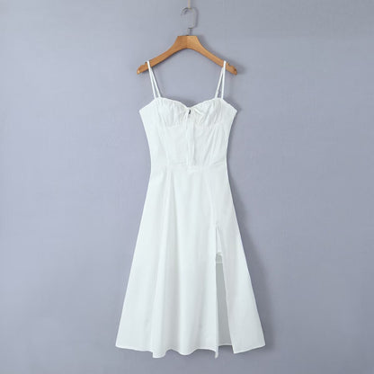 Spring Split Sling s Lace up Backless Sexy Dress