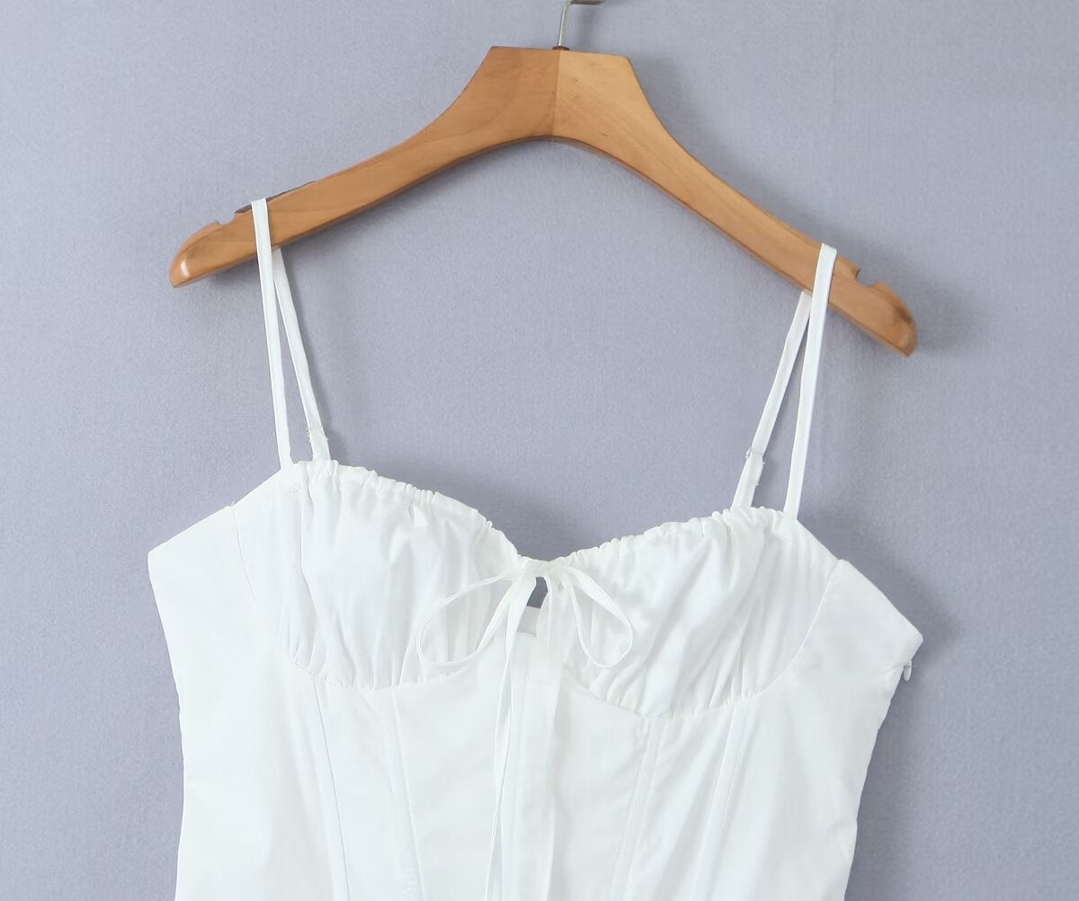 Spring Split Sling s Lace up Backless Sexy Dress