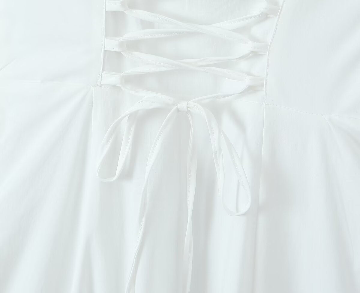 Spring Split Sling s Lace up Backless Sexy Dress