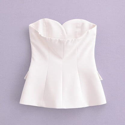 Women  Silk Satin Corset Top