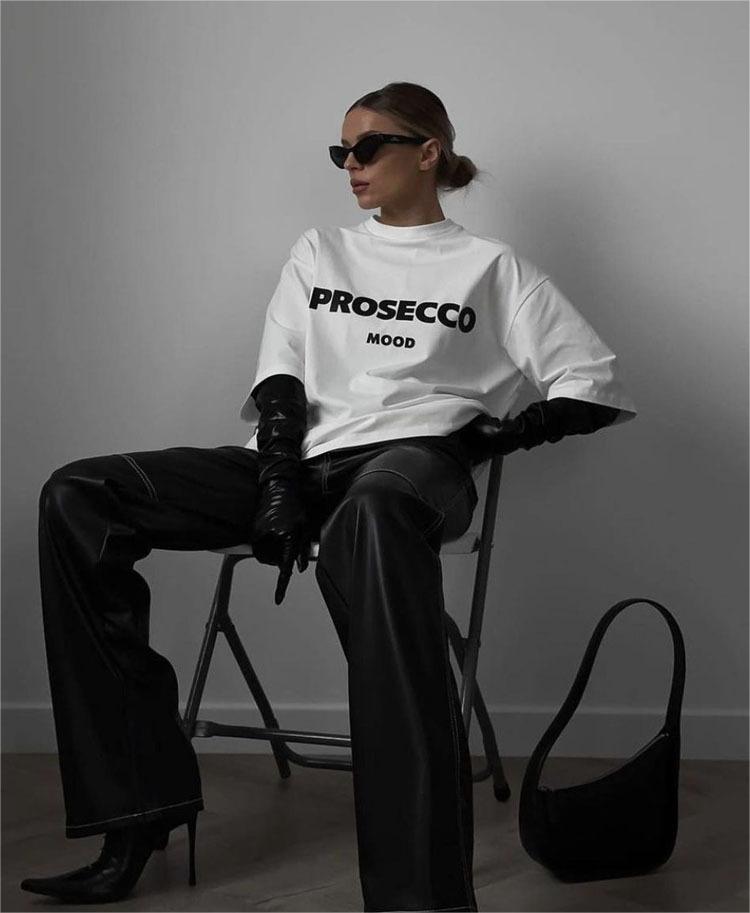 "Women's Loose-Fit Cotton Graphic Tees"