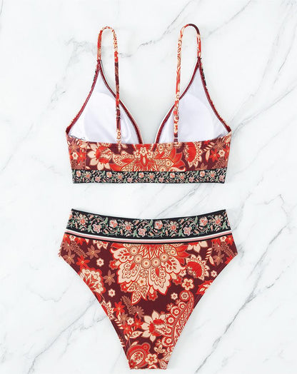Push Up Split Bikini Swimsuit
