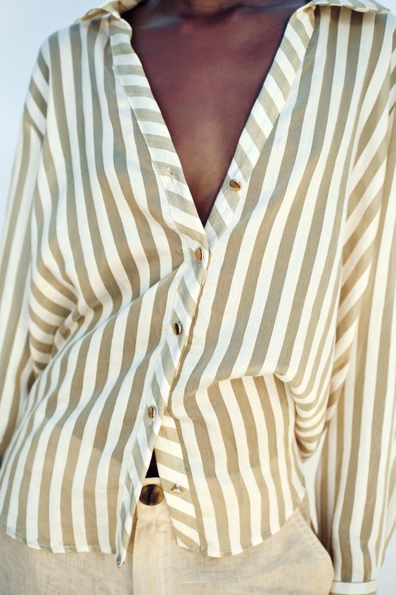 Women Striped Long Sleeve Shirt