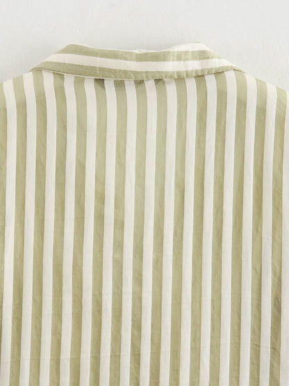 Women Striped Long Sleeve Shirt