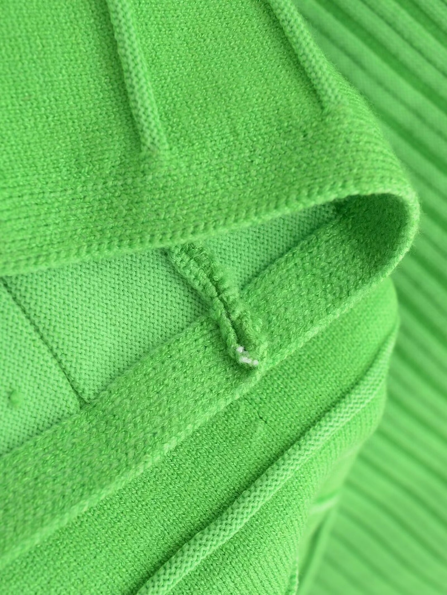 Knitted Tube Top Dress Green Sleeveless