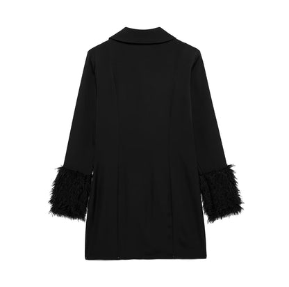 "Women’s Slim Fit Plush Blazer with Stylish Design"