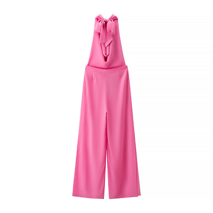 Summer Sexy  Halter Backless  Jumpsuit