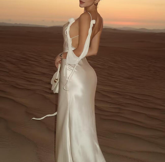 Strap Backless  Maxi Dress