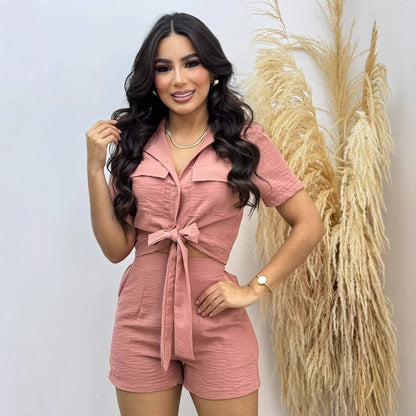 Summer Two Piece Set  Short Sleeve