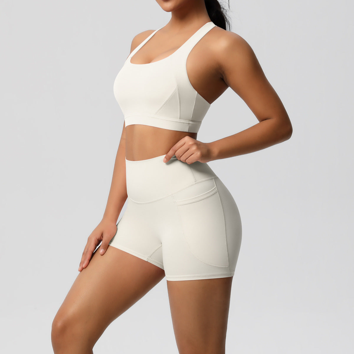 Yoga High Strength Pilates Pocket Shorts Yoga Workout Outfit
