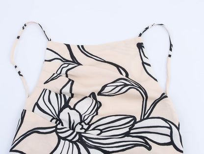 Fashionable Simple Linen Blended Backless Top