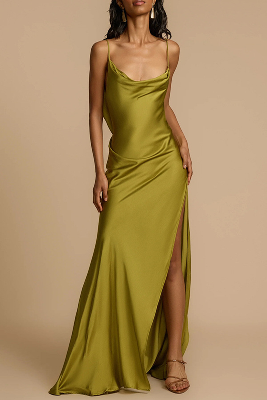 Summer Simple Camisole Split Dress