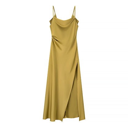 Summer Simple Camisole Split Dress