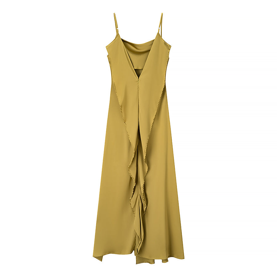 Summer Simple Camisole Split Dress