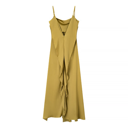 Summer Simple Camisole Split Dress