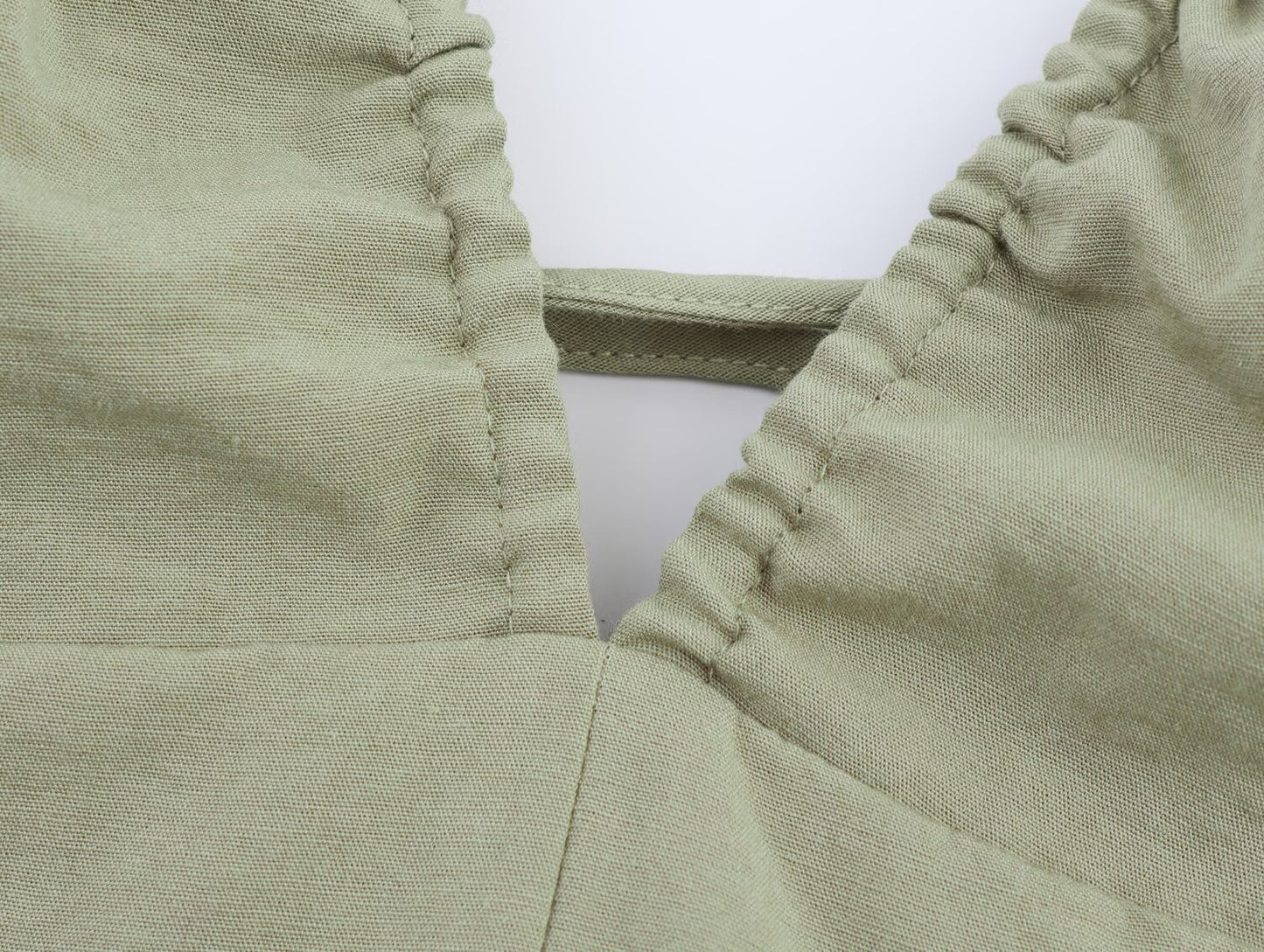 Solid Linen Midi Sling Dress