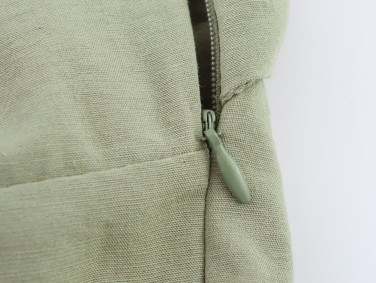 Solid Linen Midi Sling Dress