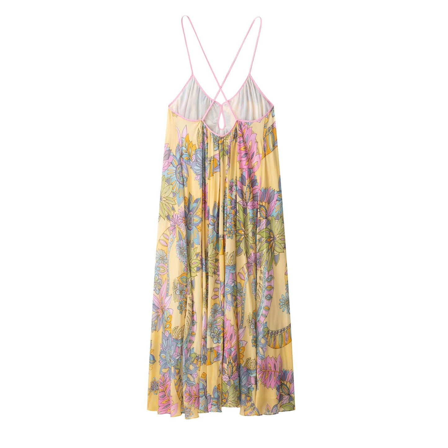"Sexy boho cutout maxi dress with ruched details"