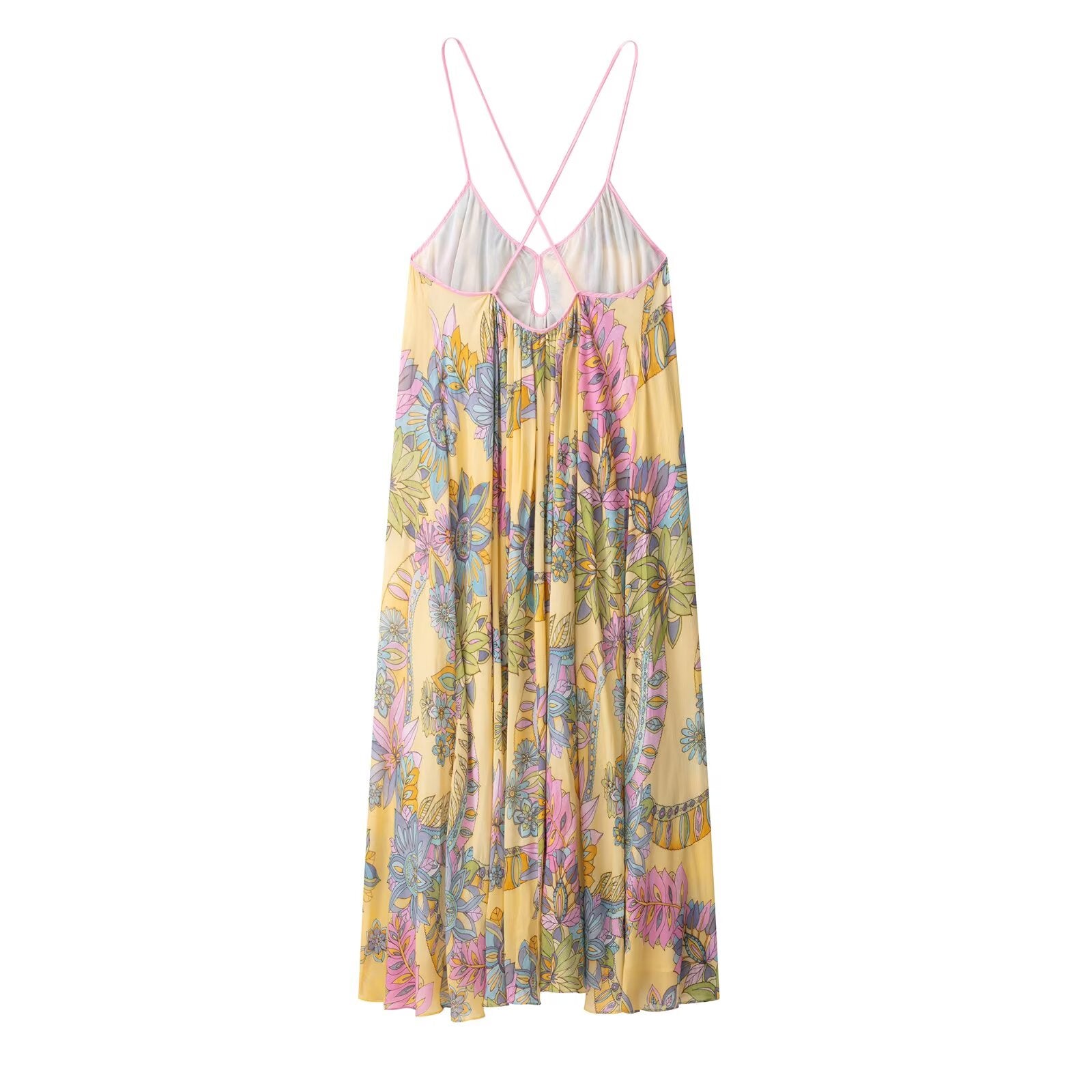 "Sexy boho cutout maxi dress with ruched details"