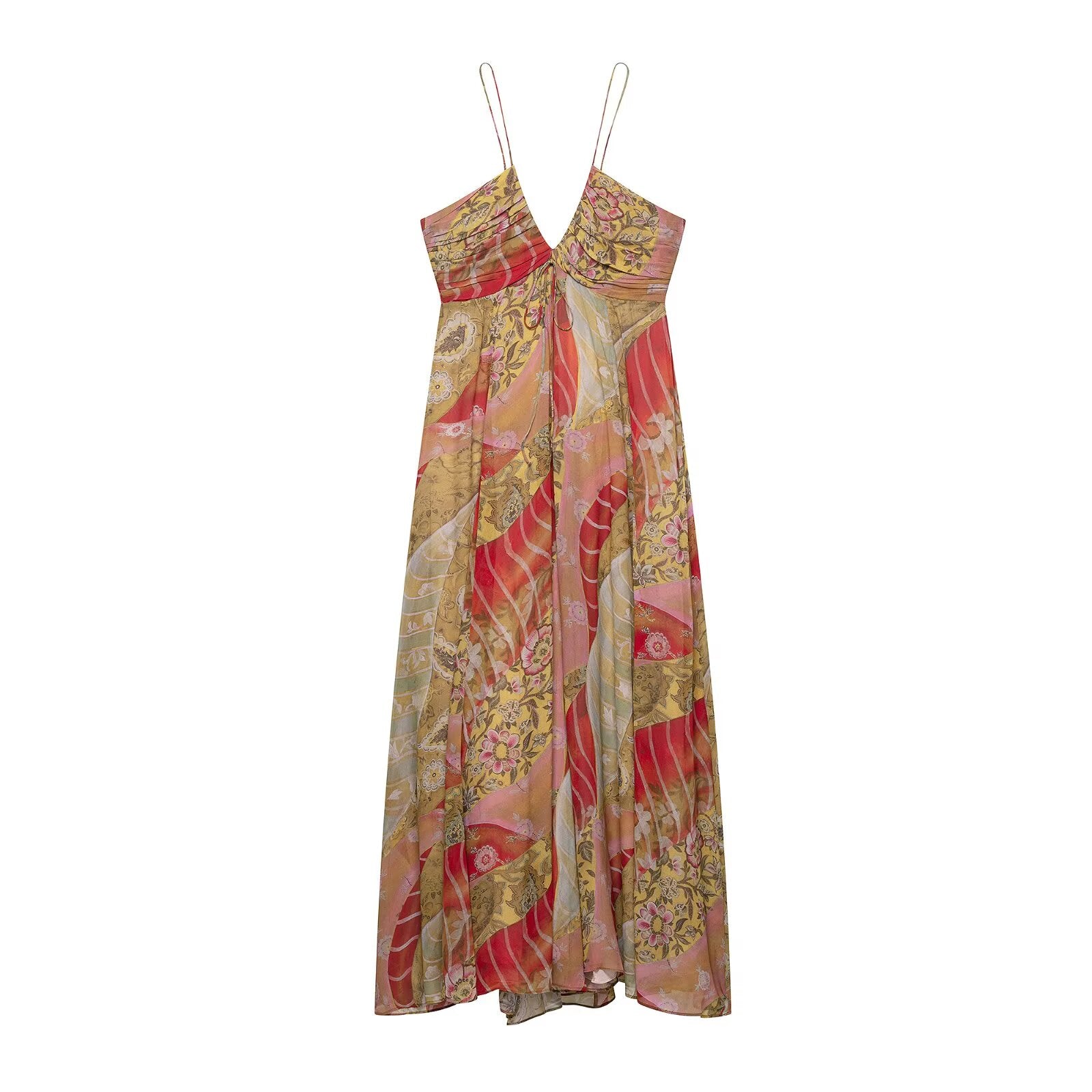 Multi Lightweight polyester boho beach dress
