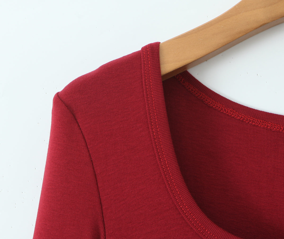 Round Neck Elegant Pleated Long Sleeve Knitted Dress