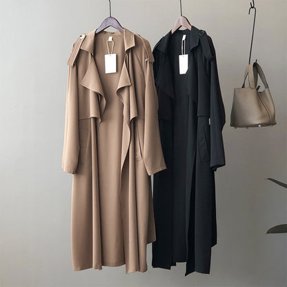 Elegant Long British Baggy Trench Coat