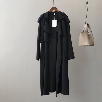 Elegant Long British Baggy Trench Coat