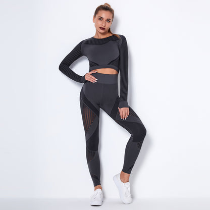 Long Sleeve Trousers Suit-Dark Gray