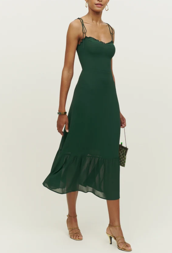 Spring Retro Waist-Controlled Large Swing Dress