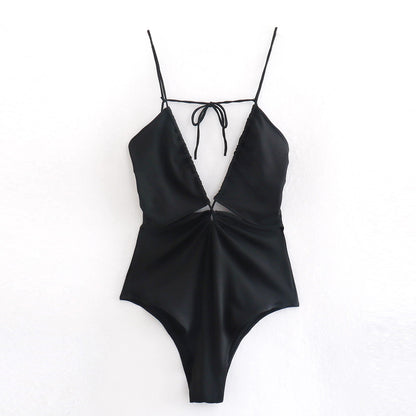 Open Design Backless Bodysuit