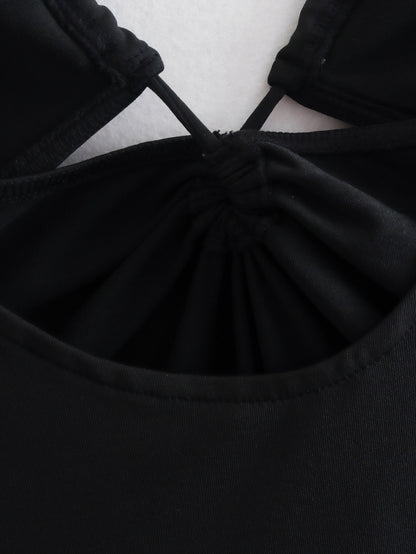 Open Design Backless Bodysuit