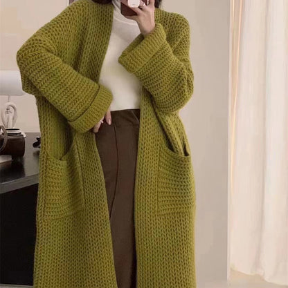 "Soft Knitted Cardigan with Hollow Twist